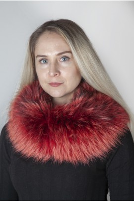 Light red Finnraccoon  fur neck warmer